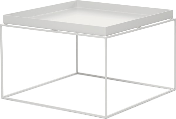 A white Tray Coffee Table viewed from an angle